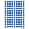 Multifunctionele etiketten blauw ø 8 mm rond papier mat 540 st.