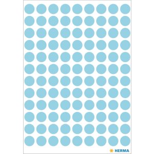 Multifunctionele etiketten blauw ø 8 mm rond papier mat 540 st.