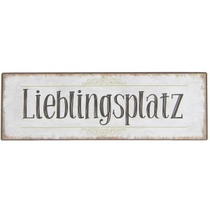 Tekstbord 30x10x0.5 cm Wit - Zwart - 6Y2808