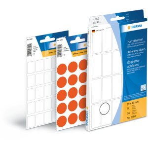 Multifunctionele etiketten zwart ø 19 mm rond papier mat 100 st.