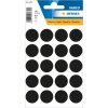 Multifunctionele etiketten zwart ø 19 mm rond papier mat 100 st.