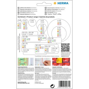 Multifunctionele etiketten geel ø 32 mm rond papier mat 480 st.