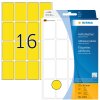 Multifunctionele etiketten geel 25x40 mm papier mat 512 st.