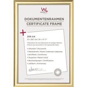 Certificaat Fotolijst Trendstyle a4 goud