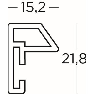 Staal Stijl kunststof lijst a4 zwart