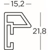 Walther Kunststof lijst Staal Stijl 30x30 cm zilver