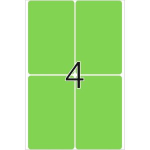 Multifunctionele etiketten groen 52x82 mm papier mat 128 st.