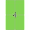 Multifunctionele etiketten groen 52x82 mm papier mat 128 st.