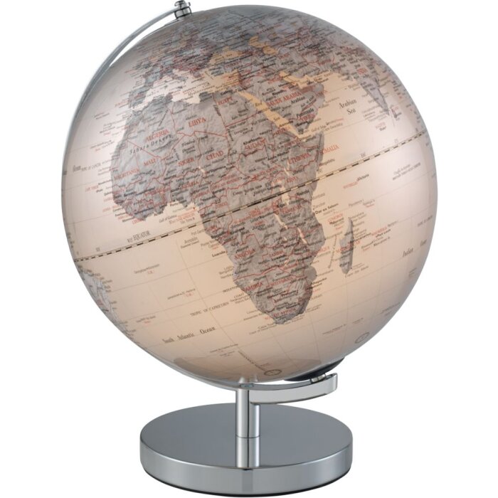 20ao709 Mascagni Globe 30 cm verlicht zilver