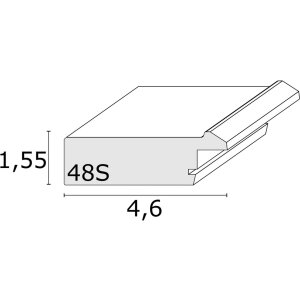 Fotolijst wit hout s48sk1