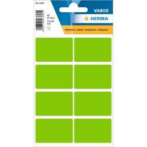 Multifunctionele etiketten groen 26x40 mm papier mat 40 st.