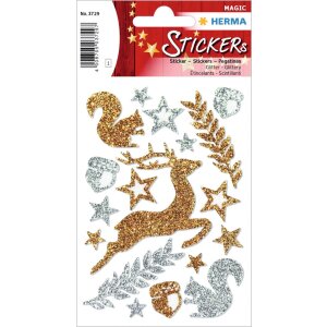 herma magische stickers bosdieren, glittery