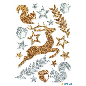 herma magische stickers bosdieren, glittery