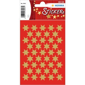 Sticker sterren, goud ø 14 mm