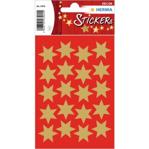 Sticker sterren, goud ø 21 mm