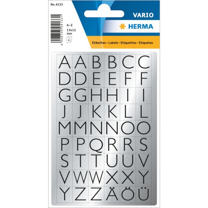 vario letters zwart a-z