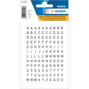 Letters 5 mm a-z weerbestendige folie transparant zwart 2...