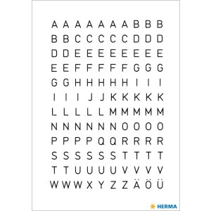 Letters 5 mm a-z weerbestendige folie transparant zwart 2 vellen