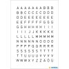 Letters 5 mm a-z weerbestendige folie transparant zwart 2 vellen