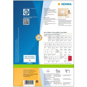 Adresetiketten Premium a4, wit 199,6x289,1 mm papier mat 100 st.