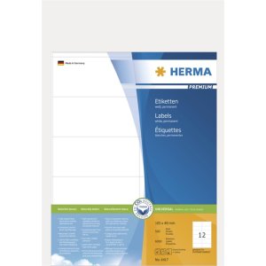 Etiketten Premium a4, wit 105x48 mm papier mat 6000 st.