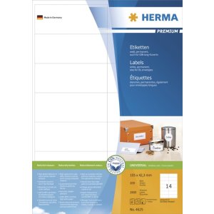 Etiketten Premium a4, wit 105x42,3 mm papier mat 2800 st.