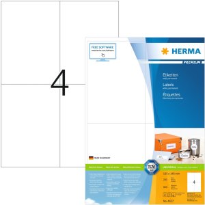 Etiketten Premium a4, wit 105x148 mm papier mat 800 st.