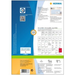 Adresetiketten Premium a4, wit 99,1x38,1 mm papier mat 1400 st.