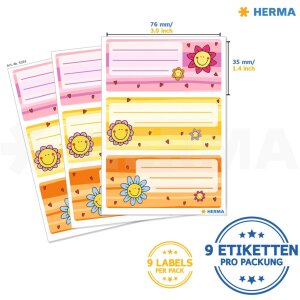 herma school labels school bloem gezichten