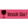 Verzendetiket voorzichtigheid glas lichtgevend rood 39x118 mm 1000 st.