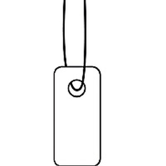 Opknoping etiketten 7x15 mm met draad wit 1000 st.
