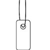 Opknoping etiketten 7x15 mm met draad wit 1000 st.