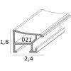 s021d7 Grijs gekleurd aluminium lijst 13x13 cm