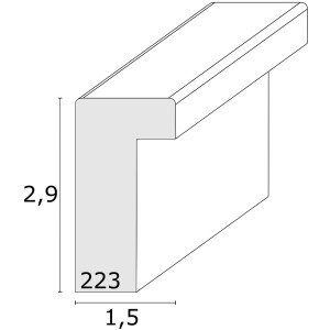 s223k2 Zwarte houten lijst voor het inlijsten van voorwerpen 20x20 cm