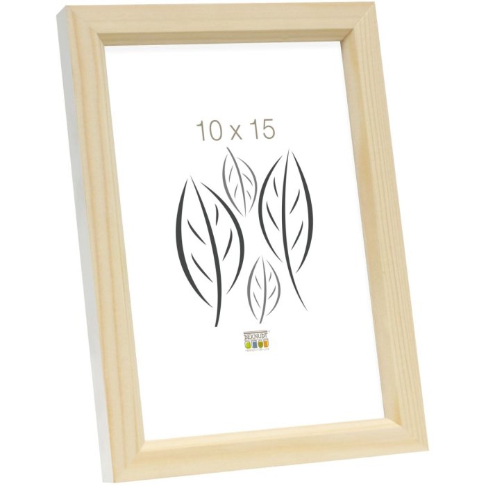 s233h1 Houten lijst in natuurkleur met witte buitenrand 24x30 cm