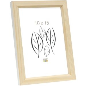 s233h1 Houten lijst in natuurkleur met witte buitenrand 24x30 cm