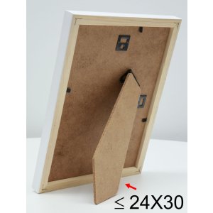 s233h1 Houten lijst in natuurkleur met witte buitenrand 24x30 cm