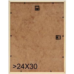 s233h1 Houten lijst in natuurkleur met witte buitenrand 24x30 cm