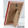 s233h4 Houten lijst in natuurkleur met rode buitenrand 30x40 cm