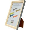 s233h7 Houten lijst in natuurkleur met grijze buitenrand 20x28 cm