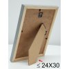 s233h7 Houten lijst in natuurkleur met grijze buitenrand 20x28 cm