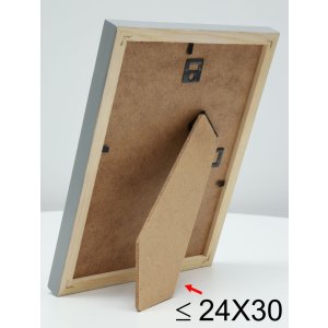 s233h7 Houten lijst in natuurkleur met grijze buitenrand 24x30 cm