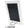 s46ee1 Houten lijst in wit met zilverkleurige rand 18x24 cm