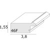 s46ff1 Schilderijlijst geschilderd in wit 13x13 cm