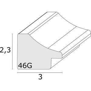 s46gd2 Lijst in zwart gecombineerd met zilverkleur 30x40 cm