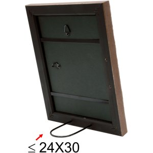 s46hf3 Houten lijst in bruin met gegolfd oppervlak 24x30 cm