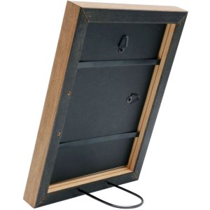 s46jh1 Houten lijst in wit met houtkleurige rand 18x24 cm