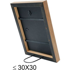 s46jh1 Houten lijst in wit met houtkleurige rand 20x30 cm