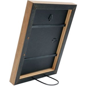 s46jh2 Houten lijst in zwart met houtkleurige rand 13x18 cm