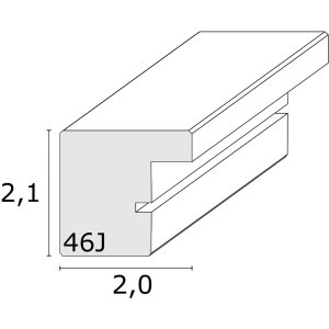 s46jh2 Houten lijst in zwart met houtkleurige rand 20x30 cm